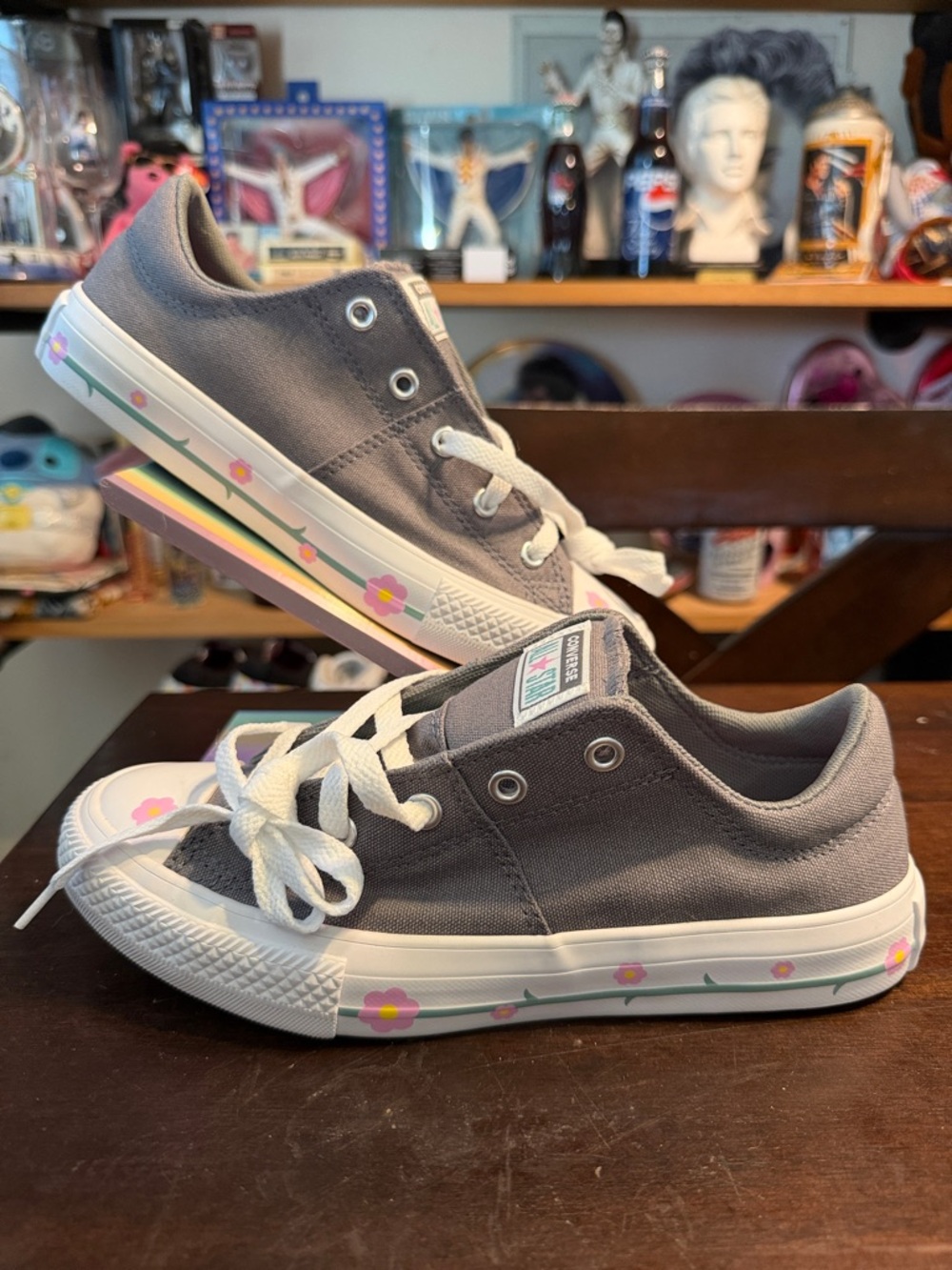 Converse Girls gray and Floral